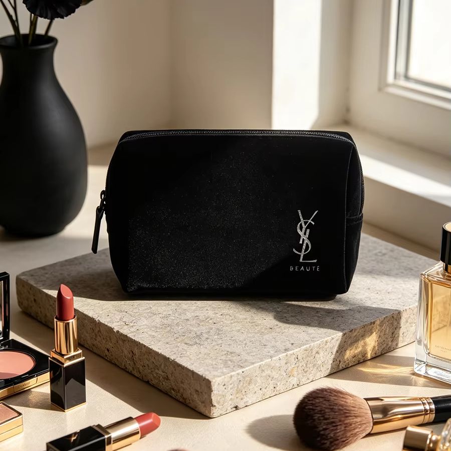 Luxury Bags Ysl - Borsa per cosmetici stampata nera di