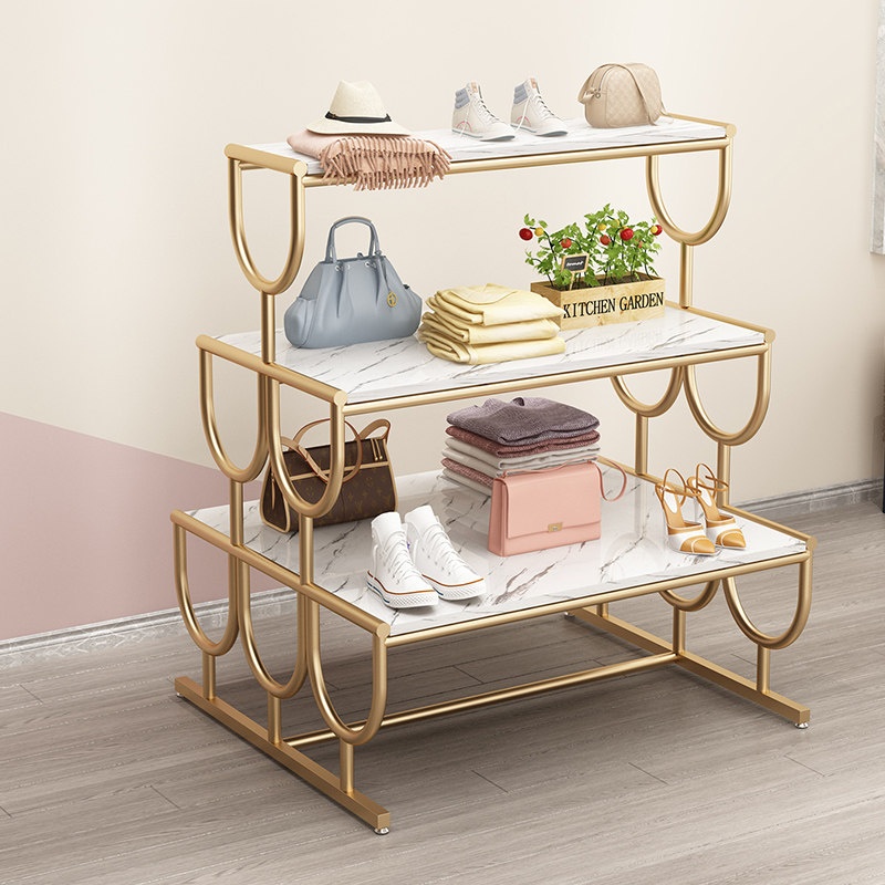 Luxury Bags In Store - Espositore a scaffale Gold Island multistrato
