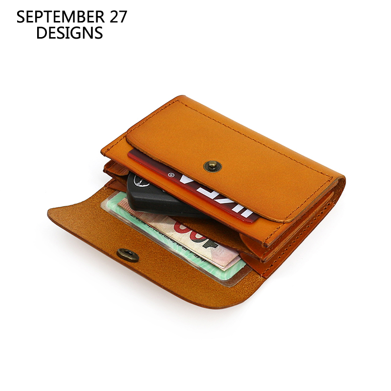 Accordion Wallet Zip - Mini marsupio da uomo in vera