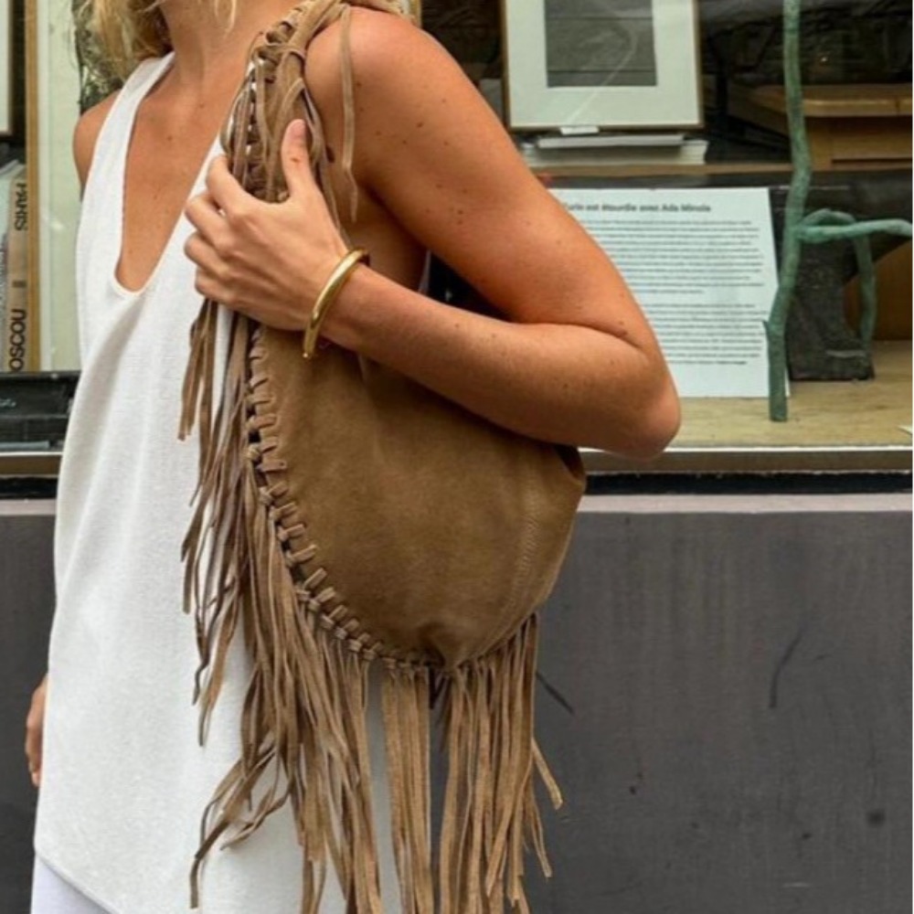 Half Moon Bag Suede - Nuove borse a tracolla da donna