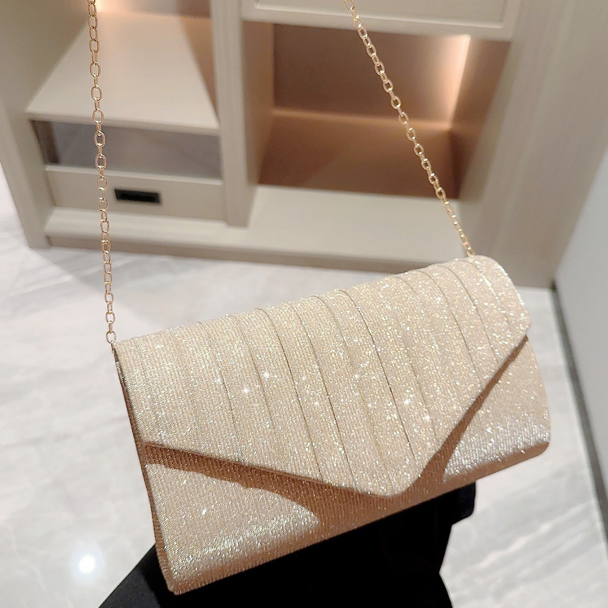 Luxury Bags Gold - Borsa da sera di lusso color