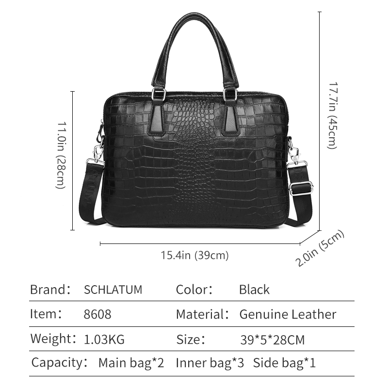 SCHLATUM Valigette in vera pel - Luxury Bags That Fit Laptop recensione e prezzo