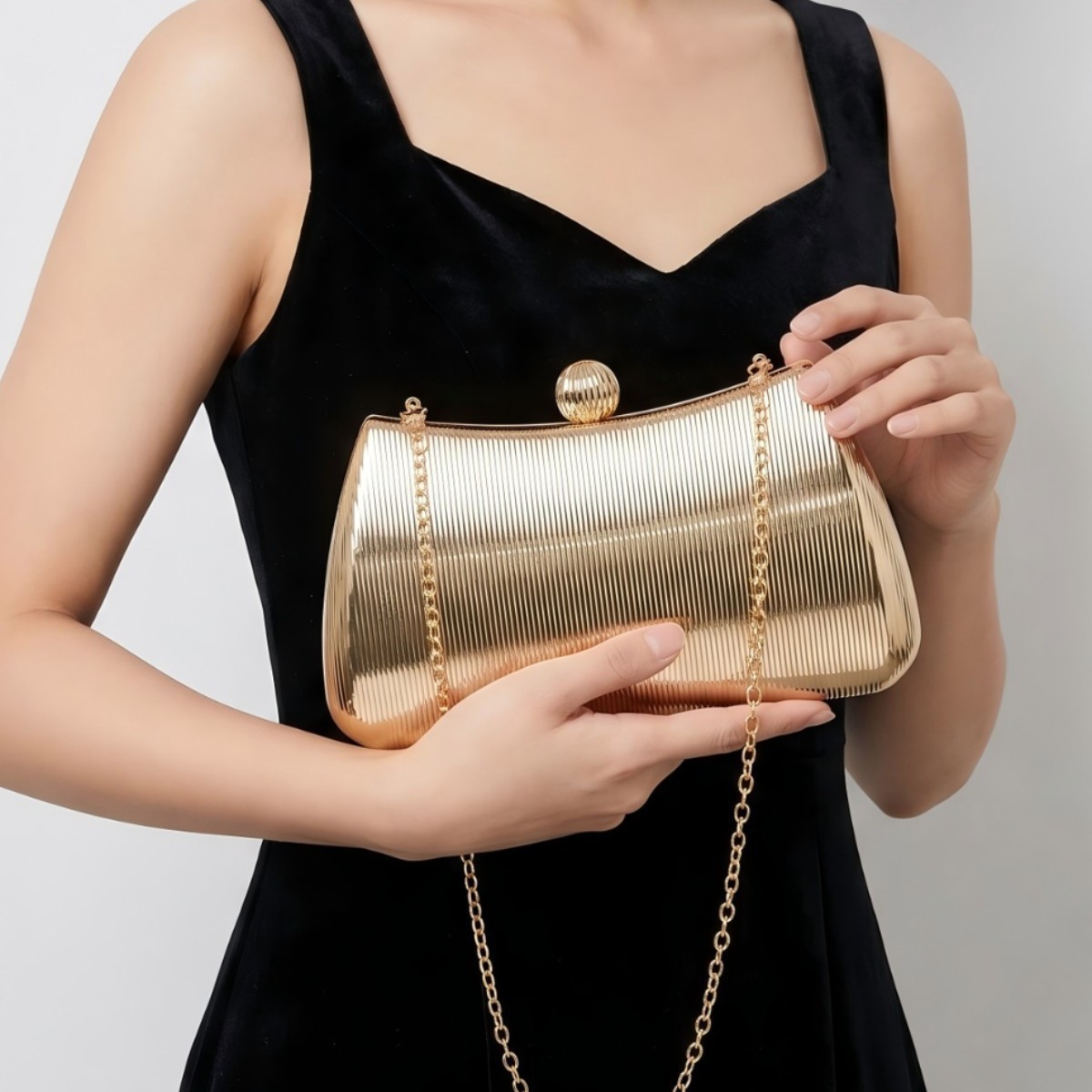 Borsa da sera elegante da donn - Luxury Bags Gold recensione e prezzo