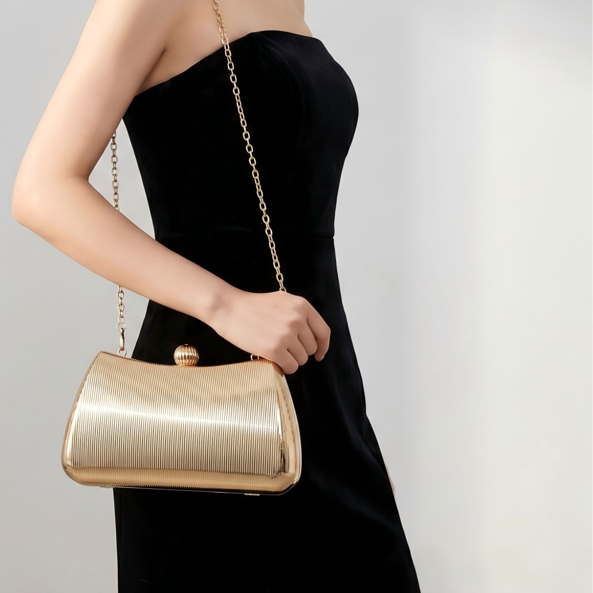 Borsa da sera elegante da donn - Luxury Bags Gold recensione e prezzo