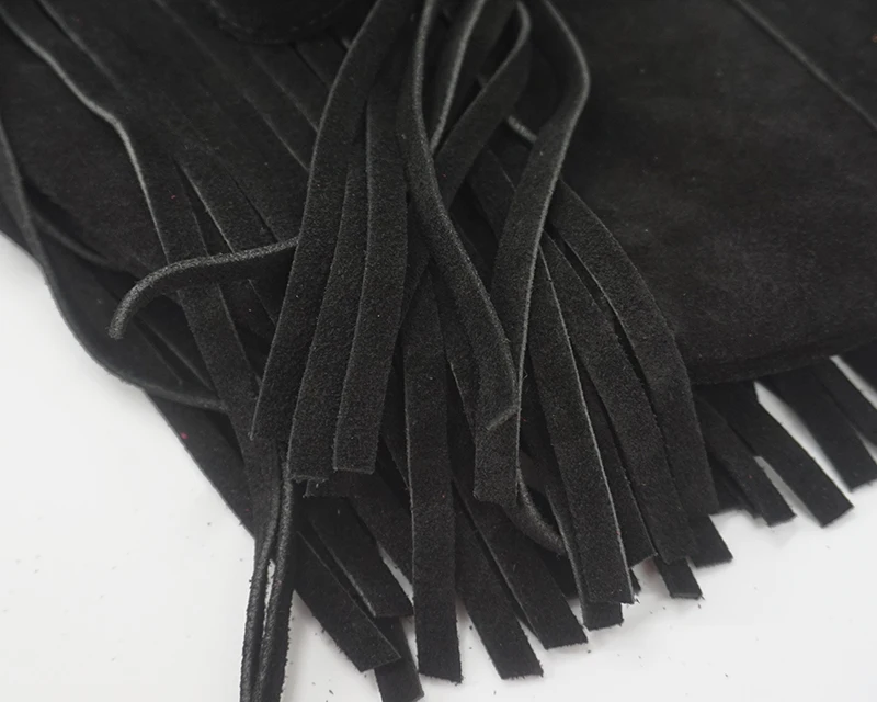 Borsa a tracolla con frange in - Half Moon Bag Suede recensione e prezzo