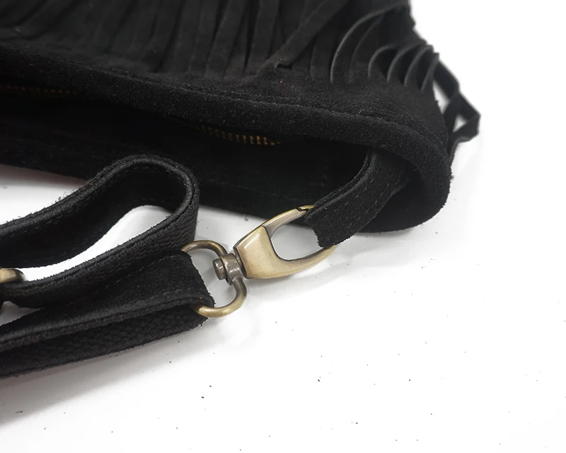Borsa a tracolla con frange in - Half Moon Bag Suede recensione e prezzo