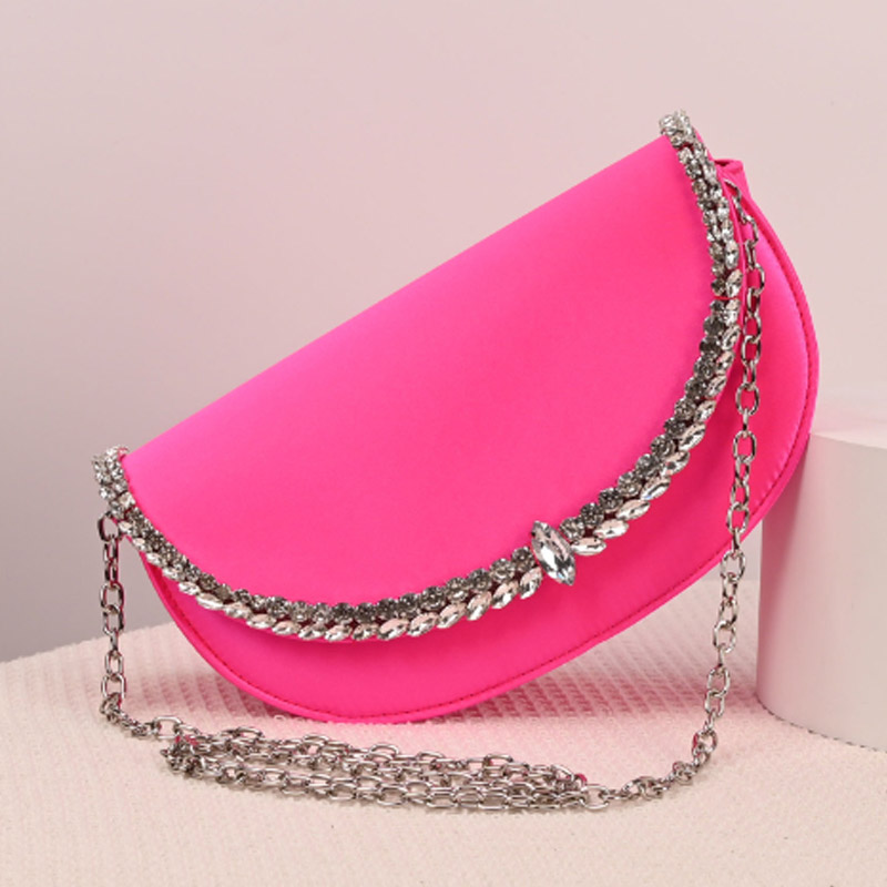Borsa da sera asimmetrica con  - Half Moon Bag Suede recensione e prezzo