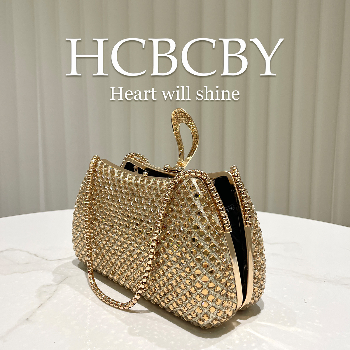 Borsa da sera di lusso con dia - Luxury Bags Gold recensione e prezzo