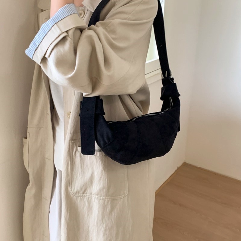 JIAERDI Borsa a tracolla in pe - Half Moon Bag Suede recensione e prezzo