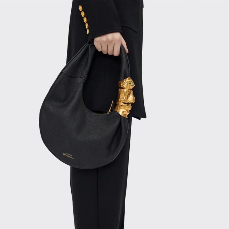 Borsa Soufflé di Lusso da Desi - Half Moon Bag Suede recensione e prezzo