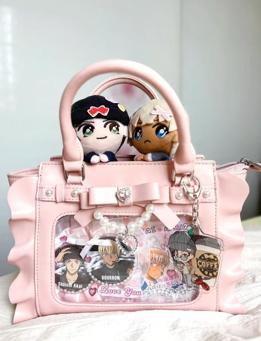 Borsa Harajuku quadrata rosa I - Accordion Wallet Zip recensione e prezzo